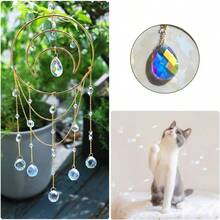 1pc Crystal Ball Prism, Moon Sun Catcher Crystal Rainbow Suncatcher Pendant Window Hanging Pendant Handmade Large Hanging Crystals Ornament For Garden Home Yard Christmas Hanging Decor-C - Apricot - View 9
