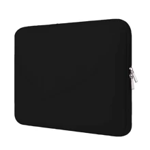 Capa Case Pasta Maleta Notebook Macbook Neoprene 15.6/14/13.3/12/11 material escolar material escola papelaria - Preto - Visão 2