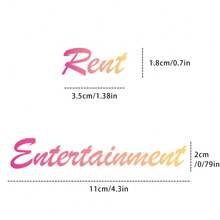 8pcs Budget Binder Cover Labels Stickers, Cash Envelopes Labels For Budgeting Cash Envelopes Wallet, Money Envelopes, Budget Planner Stickers, Weekly Planner Stickers, Budget Labels, Budget Stickers - Hot Pink - View 2