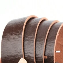 男士皮帶,休閒復古風格,針扣設計,頭層牛皮製造,非常適合搭配牛仔褲 - 彩色 - 查看 7