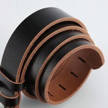 男士皮帶,休閒復古風格,針扣設計,頭層牛皮製造,非常適合搭配牛仔褲 - 彩色 - 查看 6