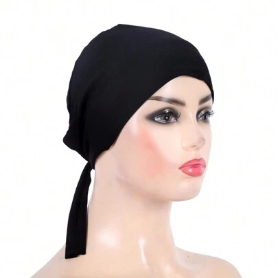 Tie Back Hijab Underscarf Hats Headband Scarf Islamic Full Cover Turban Caps Headscarf Women Abaya Accessories Under Cap Veiled Clothes,Beach,Holiday