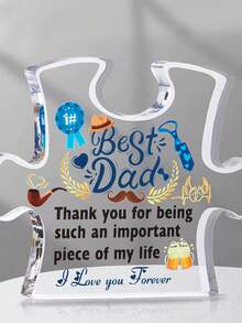 1入創意'最棒的爸爸'亞麻酯工藝裝飾禮物 - 透明拼圖 - 查看 5