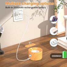 新品木紋磁性櫃燈,2000mah 電池,3 種可調顏色和亮度 - wooden - 查看 10