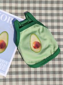 寵物小型/中型犬貓春夏背心服裝,適合泰迪/博美 - 綠色 - 查看 1