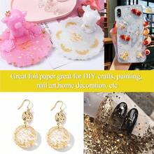 Diy製作玫瑰花,3入組金箔紙,用於紙張圖案裝飾、鍍金金屬箔紙裝飾,以及鍍金、繪畫、藝術、美甲和diy手工等各種工藝活動 - 彩色 - 查看 5