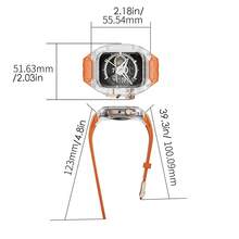 Modified Style Orange Transparent Case And Strap Compatible With Apple Watch Series 7, 8, 9 - Burnt Orange - View 3