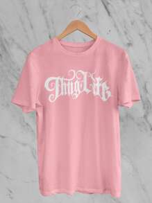 Camiseta Masculina thuglife streetwear T-shirt Rosa Camisa Style