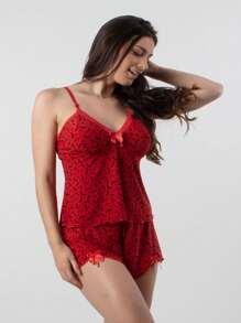 Babydoll Sexy Liganete estampada Short doll estampas variadas
