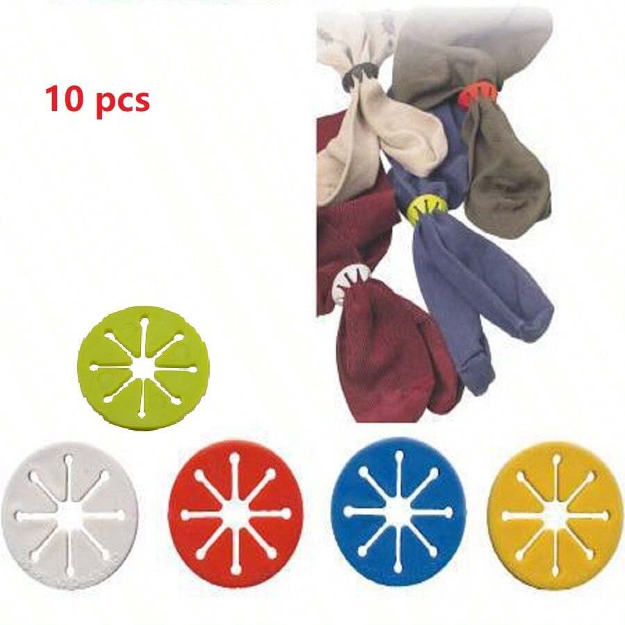 10 PCS Sock Clips Sock Holder Rings Sock Organizers Sorters Locks Clips