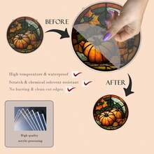 1pc 15cm*15cm/5.9inch*5.9inch Tiger Cub Color Ink Painting Suncatchers For The Window Wall/Windows Hanging Round Double-Sided Window Wall Art Hanging Acrylic Suncatcher With Chain Home Garden Indoor Outdoor Holiday Party Decor Ornament - 6655 - View 6