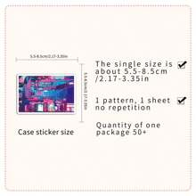 50pcs/Pack Cartoon Dreamy Atmosphere Anime Landscape Stickers For Diy Decoration On Travel Bags, Notebooks, Etc. - Multicolor - View 2