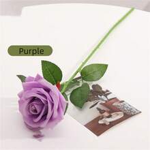 1pc Romantic Valentine's Day Realistic Velvet Rose, Suitable For Wedding Hotel Decoration, Photography Props, Rose Headband Decoration - Multicolor - View 8