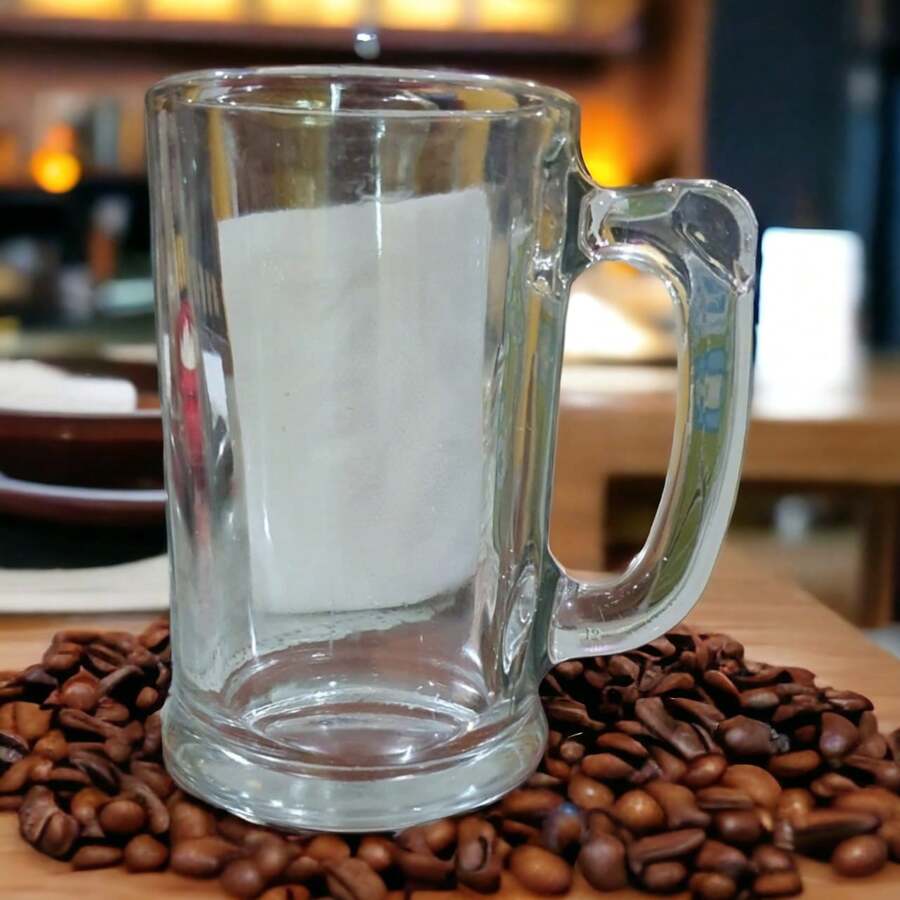 BEER JAR, CAPPUCCINO JAR, GLASS JAR, BEER MUG, CAPPUCCINO MUG 420ML