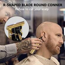 1入組充電式古銅色蒸氣朋克造型電動修剪器,專業理髮工具套件,t刀花紋修剪器電動剃刀,無線修剪器鬍鬚剃刀理髮器,男士禮物 - 銅色 - 查看 7