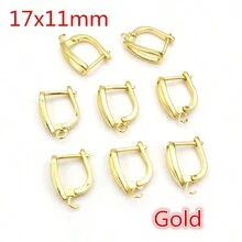 6入組耳夾圈杆扣子diy耳環製作配件珠寶配件 - 17x11mm - 查看 11