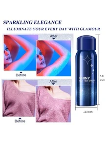 Glitter Spray For Body, Glitter Spray For Hair And Body, Glitter Spray For Clothes, Long Lasting Body Glitter Spray For Stage, Parties And Masquerades 2.11 Fl Oz Spray Silver Glitter Hair Spray For Women , Long Lasting Waterproof Glitter Hair And Body Spray, Perfect Body Glitter Spray For Music Festival Stage Makeup And Festival Carnival Highlight Makeup. 60ml - Blue - View 6