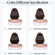 中分短髮波波頭直褐色假髮12英寸合成化學纖維漂白konts耐熱假髮適合黑白兩種膚色的女性參加日常派對角色扮演假髮頂級優質絲滑y2k可愛洛麗塔哈尼族 - 亞麻棕 - 查看 8