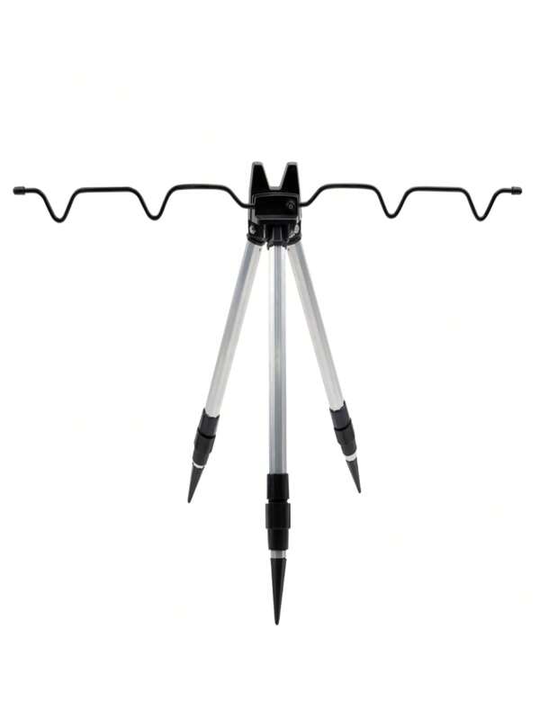 Topline Tackle 59cm Silver Aluminum Alloy Triangle Fishing Rod Holder Which Is Extendable And Can Hold Up To 5 Rods