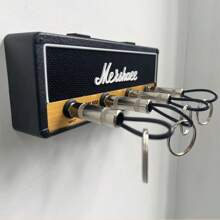 1pc Black Keychain Holder Creative Rack For Hallway Decoration And Guitar Lovers Gift, Best Gift With 4 Guitar Hooks,For Jewelry Making Crocheting Crafts Arts Backpack Decor,Luxury Handbag Accessory,Valentine's Day,Fashion Jewelry Accessories,Couples Birthday & Holiday Gifts,Suitable For Bag Charm Car Keys