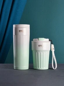 1入便攜時尚304不銹鋼咖啡杯,具有變色設計套,旅行隨行杯,禮品 - 綠色 - 查看 4