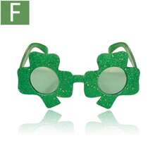 1入聖帕特里克節眼鏡套裝,無紡織帽子,塑料綠色洋蔥眼鏡和三葉草眼鏡 - 綠色 - 查看 7