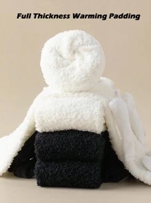 FLSHMCEN 1對手牽手保暖襪子有趣襪子,送男友、情侶、新年最好的朋友禮物 - 白色 - 查看 2