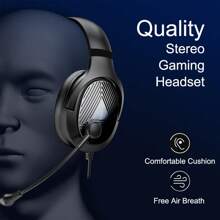 HIYIP Pro Quality Level Wired Light Weight Headphone For Gaming, PC, And Etc - Black - View 9