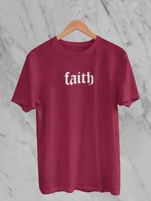 Men T-Shirts - 酒紅色 - 查看 2