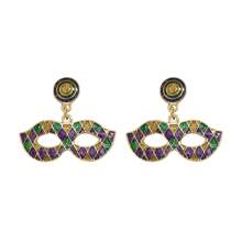 1對金屬雕像帽子＆皇冠＆面具垂飾耳環,是獨特的狂歡節女性禮物,適合送給女性朋友,姐妹,妻子,母親 - 狂歡節 - 查看 7