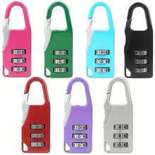 1個小型組合鎖，3位數字密碼鎖，小型組合鎖，便攜旅行手提箱鎖，運動健身背包鎖　安全可靠 - 藍色 - 查看 2