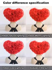 Synthetic Hair Heart Bun Beehive Wig Short Curly Red Cosplay Wig For Halloween Costume Party Props Glueless Heat Resistant Fiber Hair High Density Natural Looking Braided Wig Women Fancy Dress Up Wig Queen Role Play Wig Anime Comic Cartoon Movie Cosplay Wig For Holiday Gifts For Birthday - View 10