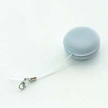 1pc Macaron Shaped Phone Screen Cleaner/Cloth Glasses Camera Lens Cleaning Tool, Keychain Pendant - Baby Blue - View 1