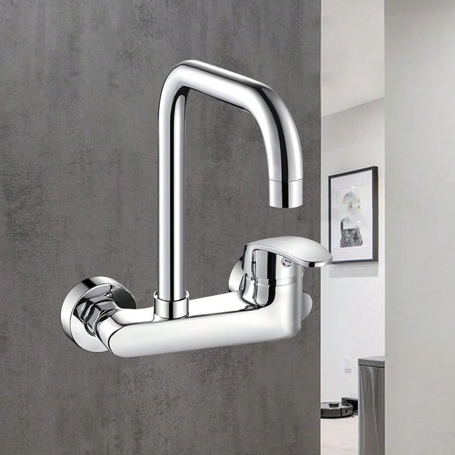 A Set With 1 WallMounted Double Control Faucet With Installation Parts
