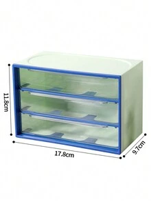 1 Pieza Caja De Almacenamiento Con Estilo De Cajón De Tres Rejillas De Pp - Burdeos - Ver 7