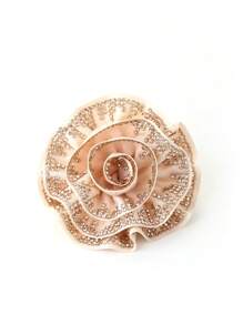 1pc Exaggerated Zirconia Flower Design Ring For Women, Suitable For Valentine's Day And Festival - 1 Rose Exaggerated Zirconia Flower Women's Ring - View 22