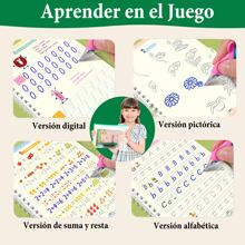 Magic Handwriting Books Practice Book, Magic Handwriting Books, Magic Book, Calligraphy Books For Children, Reusable Magic Practice Copybook Kit, Magic Practice Copybook - Multicolor - View 2
