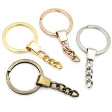 6pcs 30mm Key Ring Keychain Accessories DIY Jewelry Making Supplies