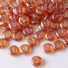 60 顆 10 毫米水晶玻璃扁平圓形數位珠電鍍,適合 Diy 珠寶製作和手鍊/項鍊裝飾 - 數字珠混(60pcs) - 查看 18