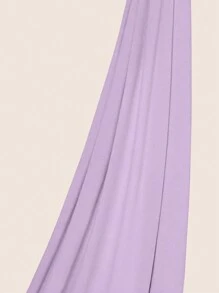 1pc Elegant Minimalist Solid Color Silk Touch Modal Jersey Hijab Scarf Turban, Suitable For Daily Life, Travel, And Events - Purple - View 2