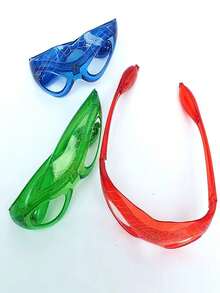 1入綠色led發光派對/閃爍眼鏡 - 綠色 - 查看 5