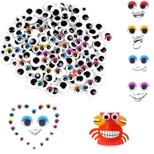 200入組膠膜自黏眼貼,多種顏色和尺寸的眨眼貼,適用於帶睫毛的diy創意手工藝品(6 Mm/8 Mm/10 Mm/12 Mm) - 彩色 - 查看 1