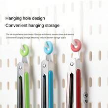 廚房烹飪夾子不鏽鋼食物夾燒烤爐夾子7寸牛排鉗耐高溫燒烤食物夾工具 - 綠色 - 查看 4