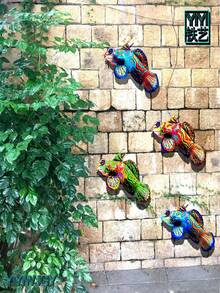 A New Iron Ocean Animal Fish Decoration For Indoor And Outdoor, Home Decor And Wall Art Hanging, With Various Unique Styles - Multicolor - View 2