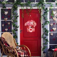 情人節門掛標誌裝飾心形花形門廊掛飾裝飾品,適用於2024情人節派對裝飾用品 - 款式D - 查看 6