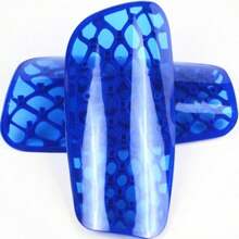 1 Pair Of Adult Football Leggings, Rubber Cushion Protection And Resin Shell To Reduce Impact And Injury, Football Equipment With Hard Protective Shell, Men's And Women's Football Leggings - Blue - View 3