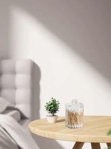 1 件透明塑膠分配瓶,用於清潔片劑,適用於浴室收納容器和梳妝台化妝收納盒 - 無色 - 查看 6