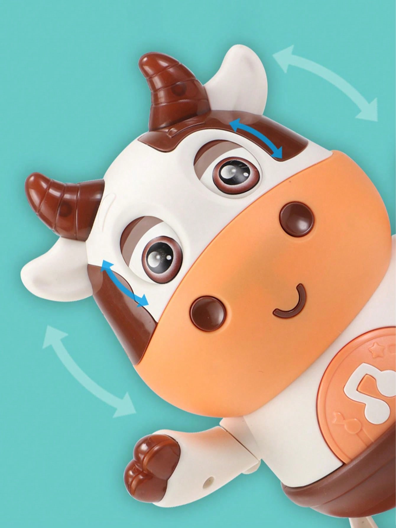 Singing And Dancing Light & Sound Cow Toy, Swinging Dancing Robot Electric Toy, Baby & Children