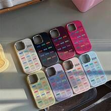 1pc Pink Color 2024 Calendar Design Neutral Precise Camera Hole Thickened Shockproof Tpu Soft Phone Case, Anti Fingerprint & Glare, Compatible With Iphone - pink[0] - View 5