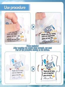 1入創意'最棒的爸爸'亞麻酯工藝裝飾禮物 - 透明拼圖 - 查看 6